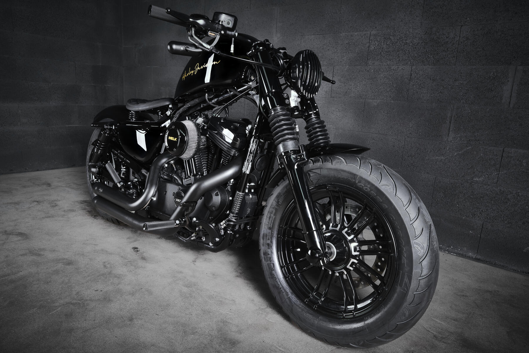 Cache tube de fourche Cult-Werk - Noir - Sportster