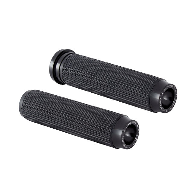 Arlen Ness x Rough Crafts Grips - Black - TBW/CBL