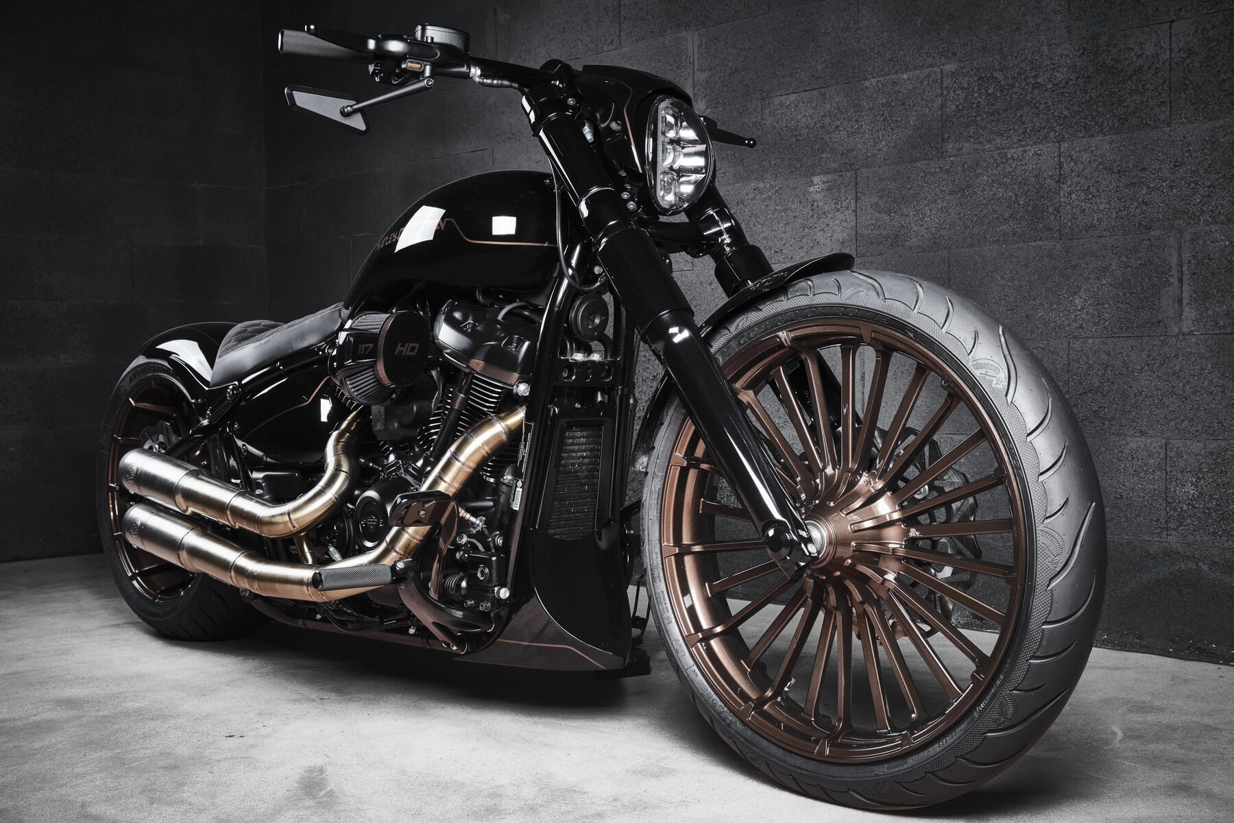 Riser court -Noir - Softail M8