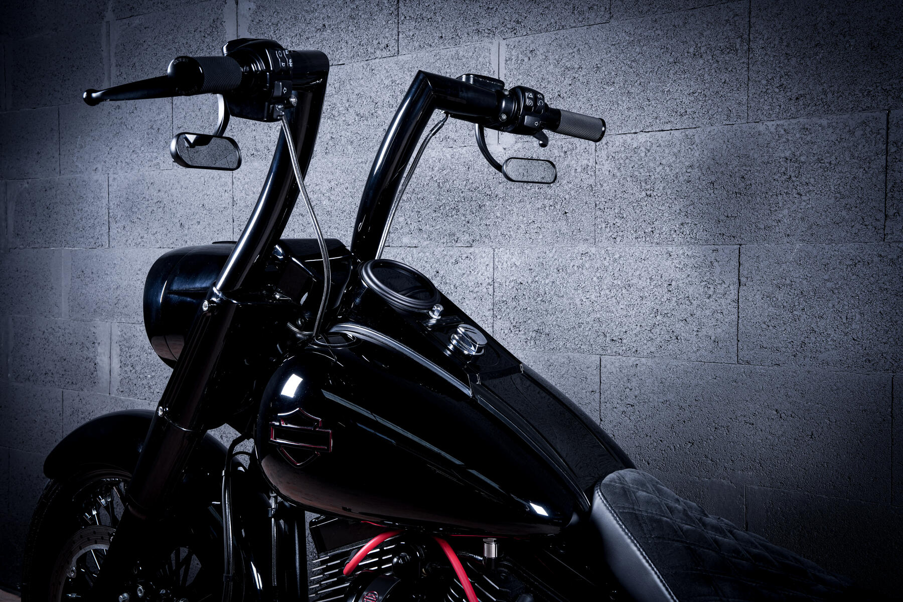 Rétroviseurs Arlen Ness Mini-Oval Gauche - Noir